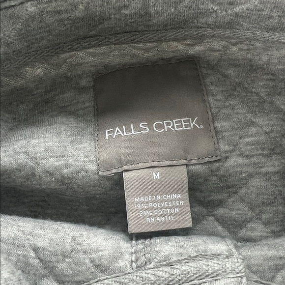 Falls Creek Light Gray Snap Close Quilted Collared Jacket Heritage Countryside M - Picture 5 of 7